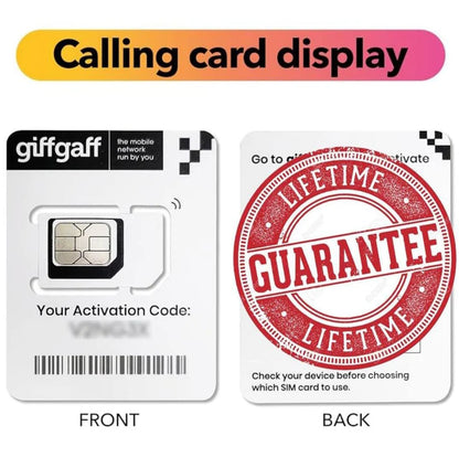 GiffGaff UK Sim Card in Pakistan for Whatsapp Tiktok Live Paypal Otp