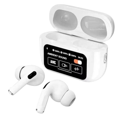 A9 AirPods Pro 2 LCD Display with ANC/ENC Feature Extra Bass with Lanyard and Buzzer Sound