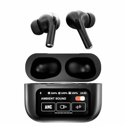 A9 AirPods Pro 2 LCD Display with ANC/ENC Feature Extra Bass with Lanyard and Buzzer Sound